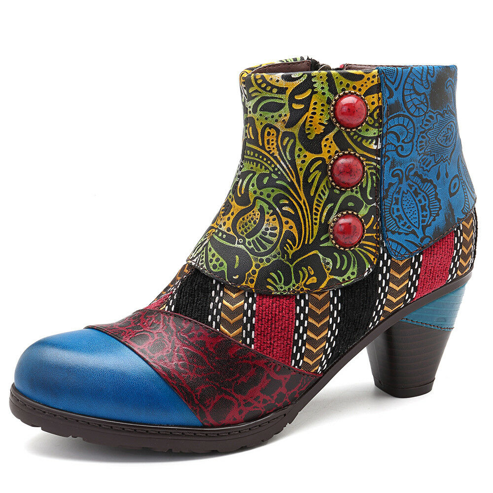 SOCOFY Bohemian Leather Boots – Galleria Rodeo