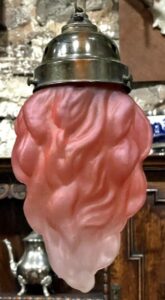 Frosted Pink & White Flame Torch Hanging Light Shade