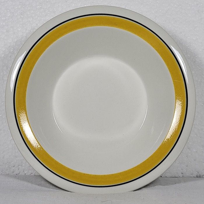 0Arabia Finland Faenza Yellow Stripe Bowl 5 7/8 inch Diameter