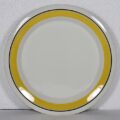 0Arabia Finland Faenza Yellow Stripe Dessert Plate 7.78 inch Diameter