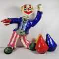 Vintage Paper Mache Clown with Balloons