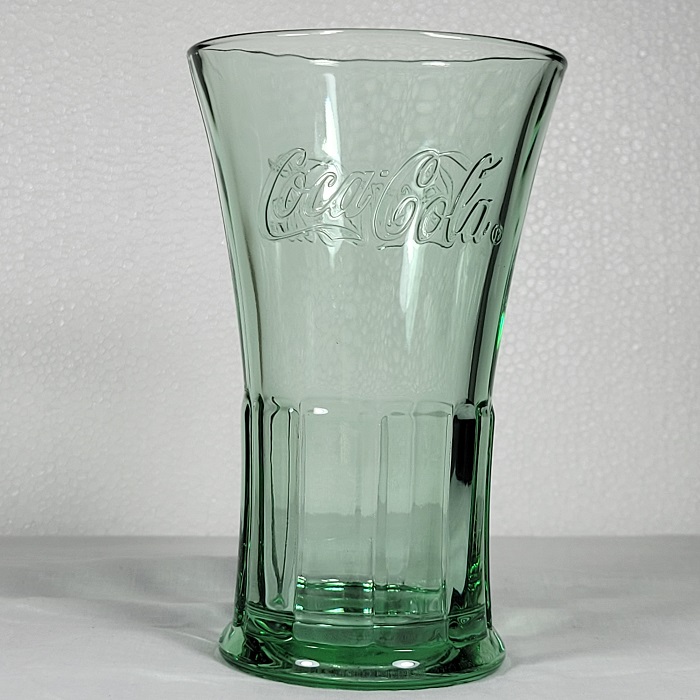 Coca Cola Vintage Green Soda Glass