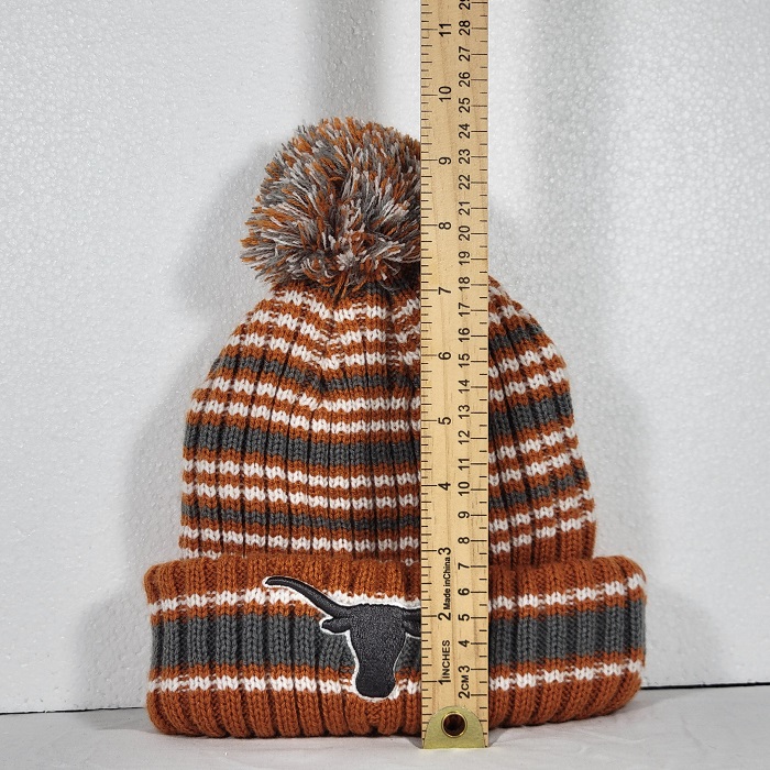 Texas Longhorns Winter Pom Pom Hat-Height