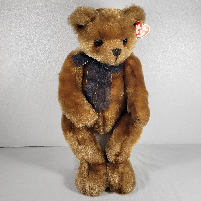 0Vintage Ty Yesterbear 1999 Classic Brown Teddy Bear Soft Plush Stuffed Toy 16 inch