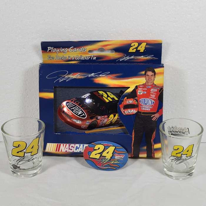 Jeff Gordon NASCAR Playing Cards 2 Decks Collector Tin-01-Main