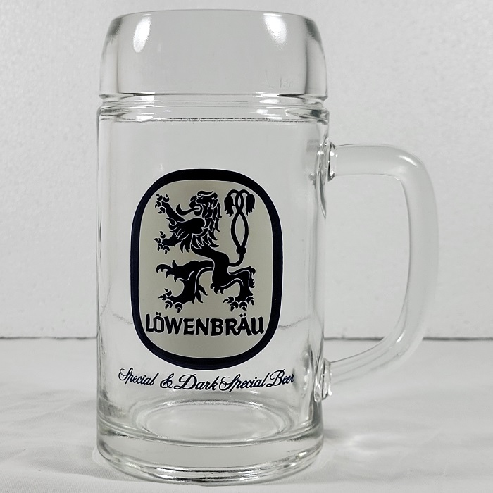 Lowenbrau German Glass Beer Mug .5 Liter