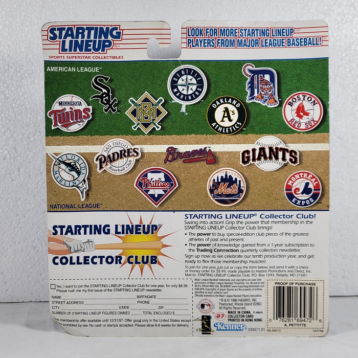 Andy Pettitte New York Starting Lineup 10th Year 1997 Edition-Back 