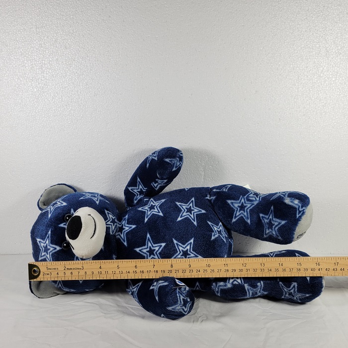 Build A Bear Dallas Cowboys NFL Print Bear 16” Inches-22-Height Laying Down