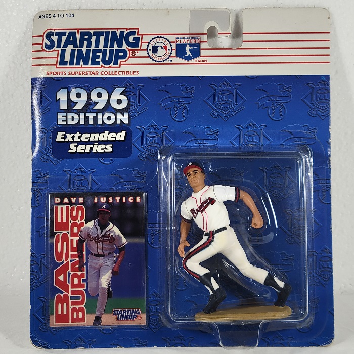 Dave Justice #23 Atlanta Braves Starting Lineup 1996 Edition Extended Series Base Burners Kenner