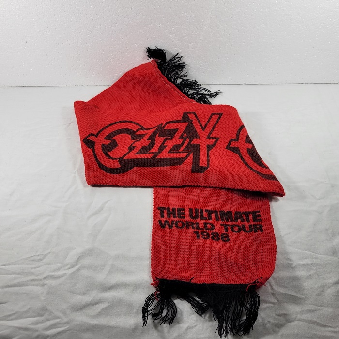 Ozzy Osbourne The Ultimate World Tour 1986 Scarf Vintage