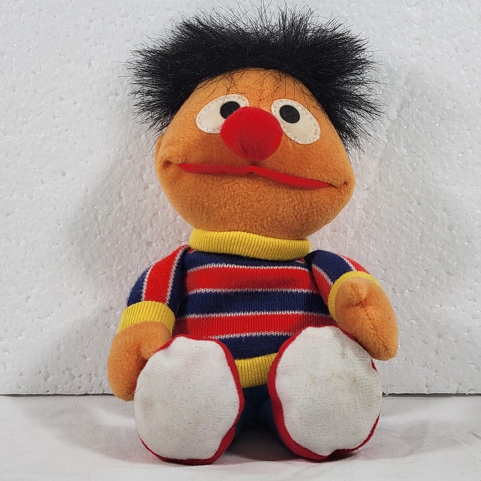 Sesame Street Ernie Bean Bag Plush 7.5 Inches MINI TYCO 1997 Jim Henson Productions