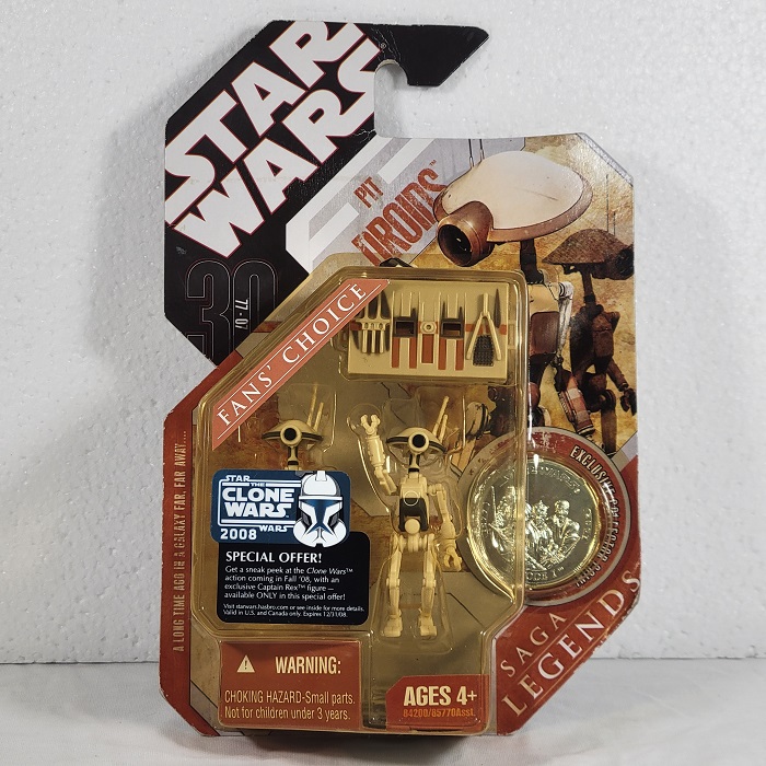 Star Wars Pit Droids 30th Anniversary With Coin Fans Choice Saga Legends 2007 Hasbro