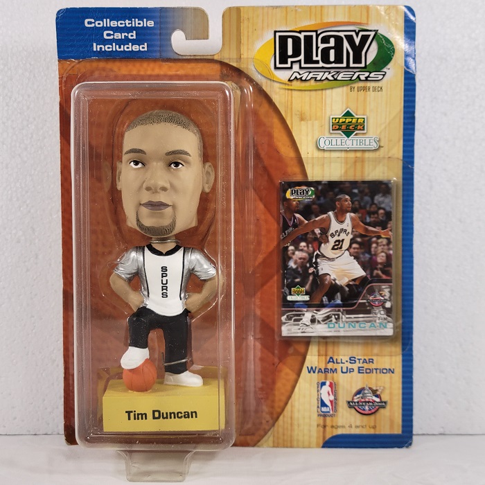 Tim Duncan 2001 Play Makers Upper Deck All Star Warm Up Edition Bobble Head