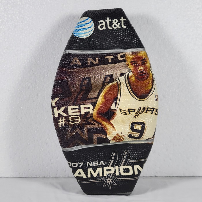 Tony Parker #9 Mini Basketball AT&T 2007 NBA Champions