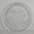 Serving Platter Swirl Design Round Clear Glass