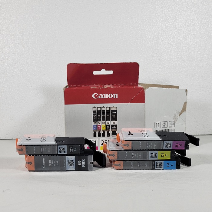 Canon PGI-250 & CLI-251 5-Cartridge Value Pack OPEN BOX-Box and Contents