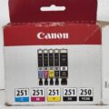 Canon PGI-250 & CLI-251 5-Cartridge Value Pack OPEN BOX