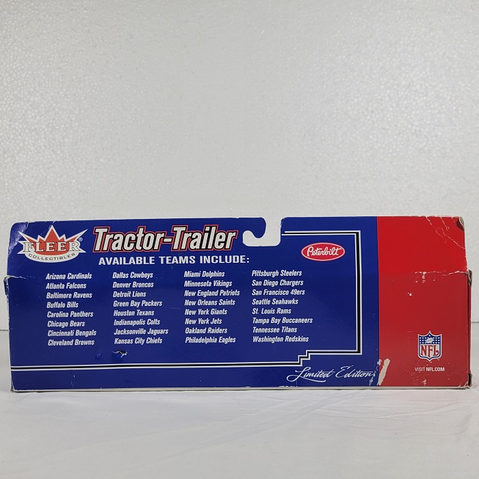 Fleer Collectibles 1-80 Scale Peterbilt Chicago Bears Tractor Trailer LMTD Edition-Rear Box