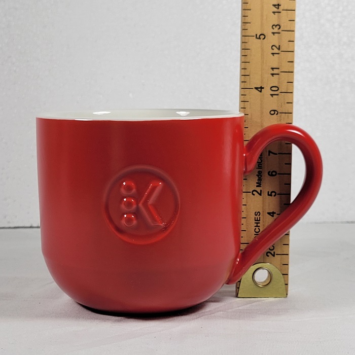 Keurig Signature Ceramic Coffee Mug Red Embossed LOGO 14.5 Ounces-Height