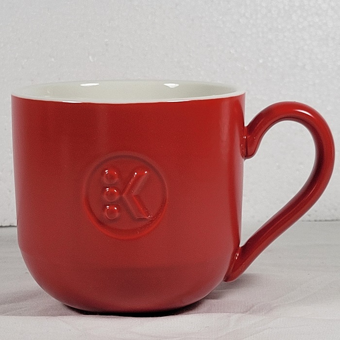 Keurig Signature Ceramic Coffee Mug Red Embossed LOGO 14.5 Ounces