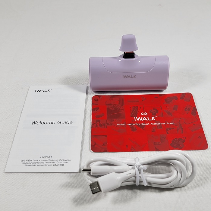 iWalk LinkPod 4 4500 mAh Portable Docking Battery COLOR-LILAC-Pieces