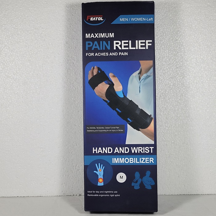 Featol Maximum Pain Relief Hand and Wrist Immobilizer Left Medium