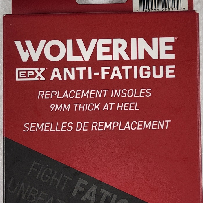 Men's Wolverine EPX Anti Fatigue Replacement Insoles SIZE 13 USA 9MM Thick at Heel