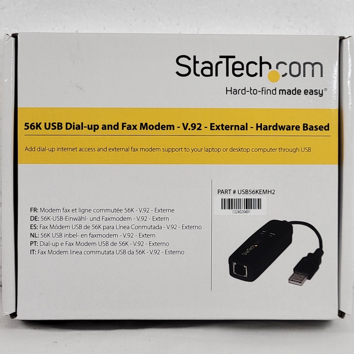 StarTech 56K USB USB Dial Up and Fax Modem V.92 External Hardware Base