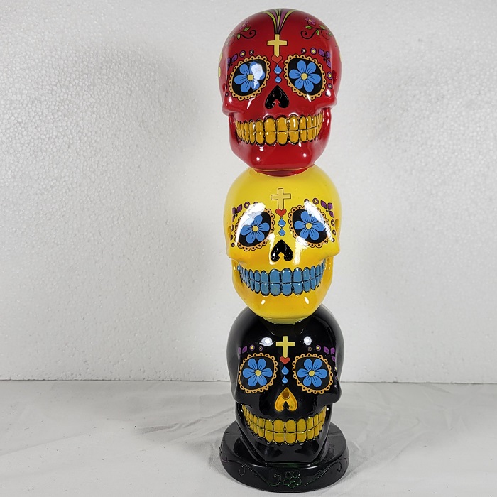 Ceramic Incense Holder Sugar Skulls Day of the Dead