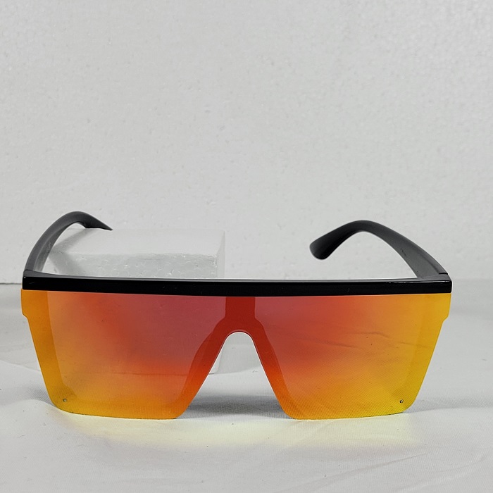 Flat Top Square Retro Shield Sunglasses